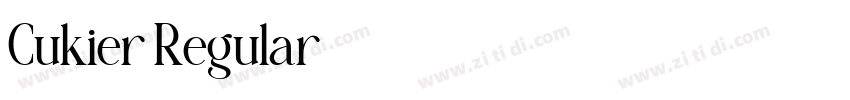 Cukier Regular字体转换 Cukier Regular字体转换
